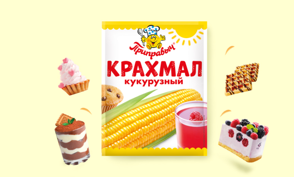 Крахмал кукурузный 50г*20шт (шоу-бокс) Приправыч